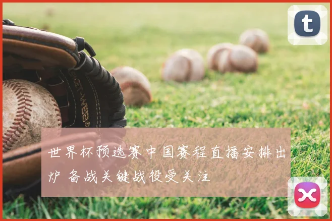 世界杯预选赛中国赛程直播安排出炉 备战关键战役受关注
